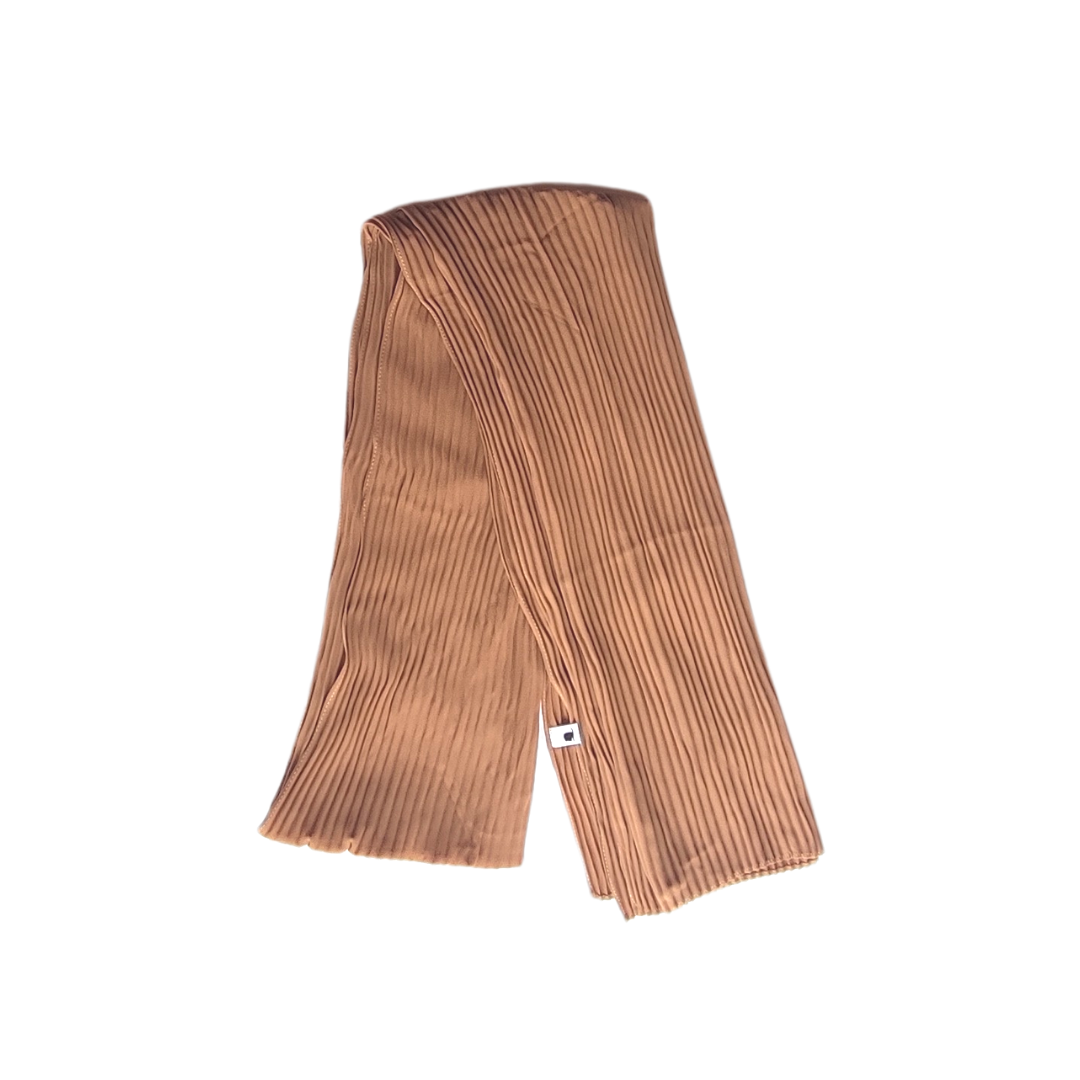 Pleated Chiffon Hijab | Camel