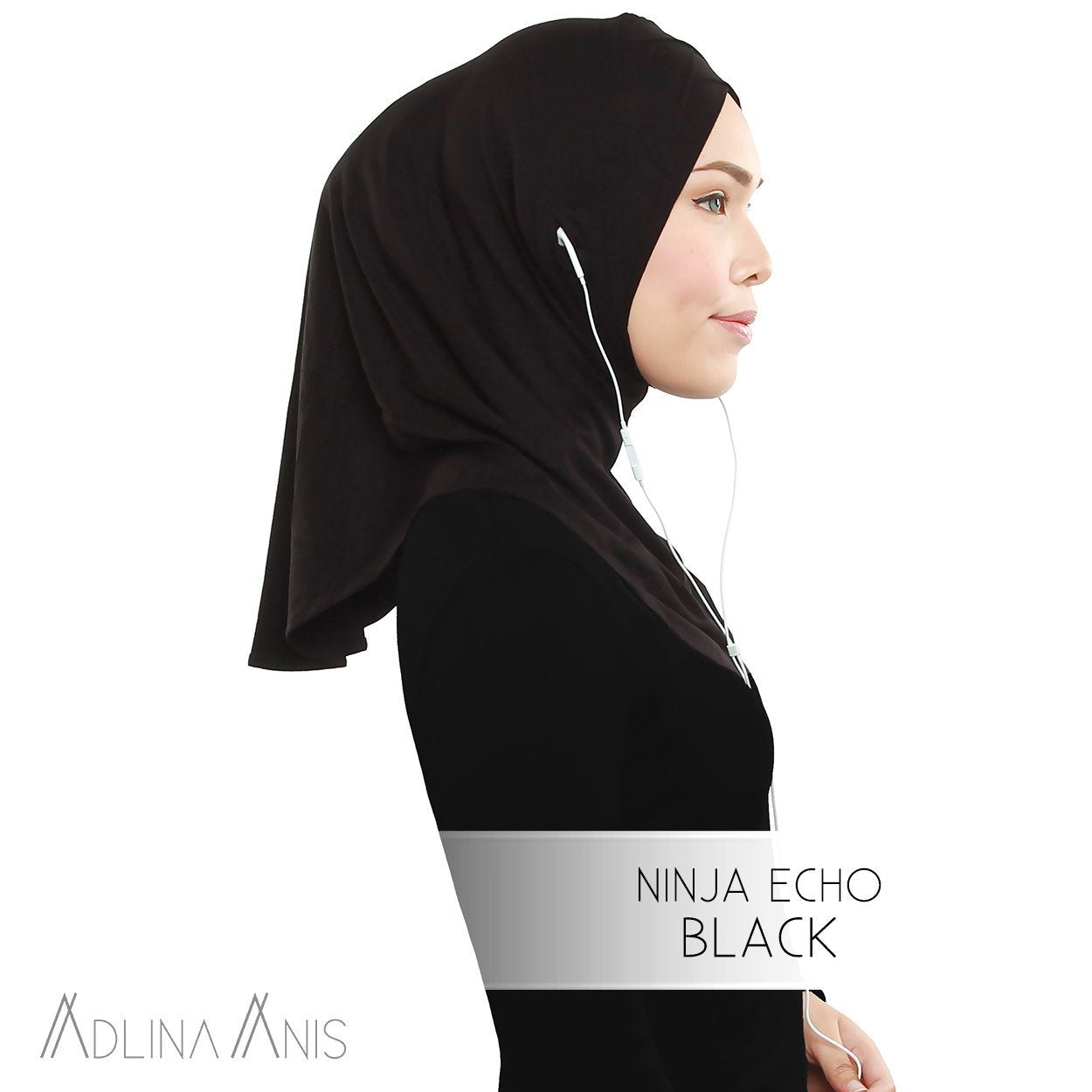 Ninja Echo - Black - Hijabs - Adlina Anis - Third Culture Boutique
