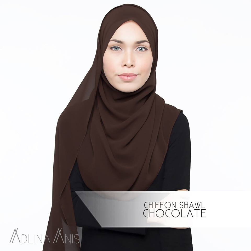 Chiffon Shawl - Chocolate - Premium Chiffon - Adlina Anis - Third Culture Boutique