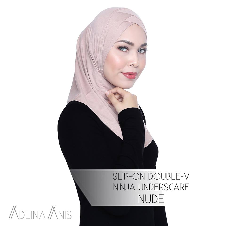 Slip-On Double-V Ninja Underscarf - Nude - underscarves - Adlina Anis - Third Culture Boutique