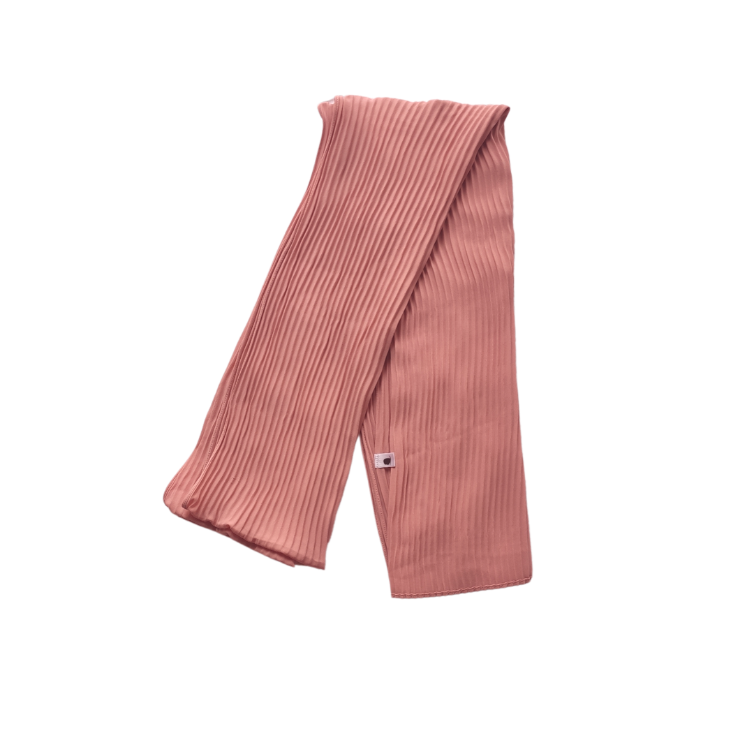 Pleated Chiffon Hijab | Pink Quartz