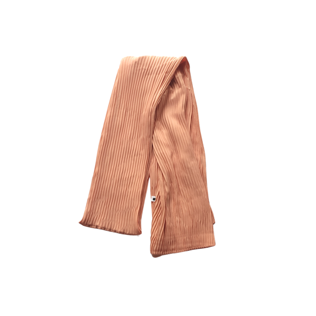 Pleated Chiffon Hijab | Coral