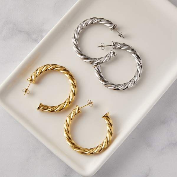 ESSENTIAL BRAIDED HOOPS | LARGE