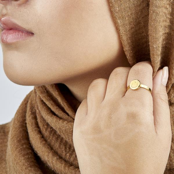 Arabic Letter Ring - Gold - Accessories - Nominal - Third Culture Boutique