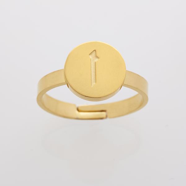 Arabic Letter Ring - Gold - Accessories - Nominal - Third Culture Boutique