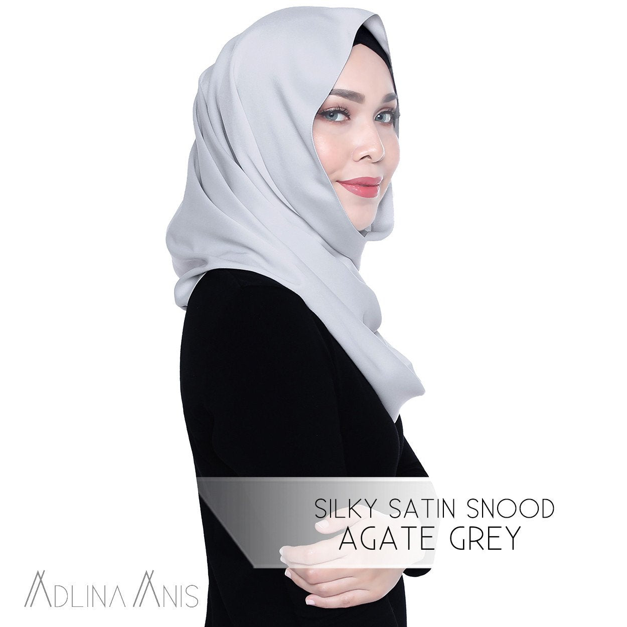 Silky Satin Snood - Agate Grey - Snoods - Adlina Anis - Third Culture Boutique