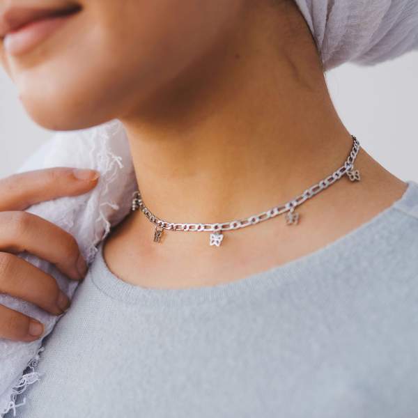 BUTTERFLY CHOKER NECKLACE