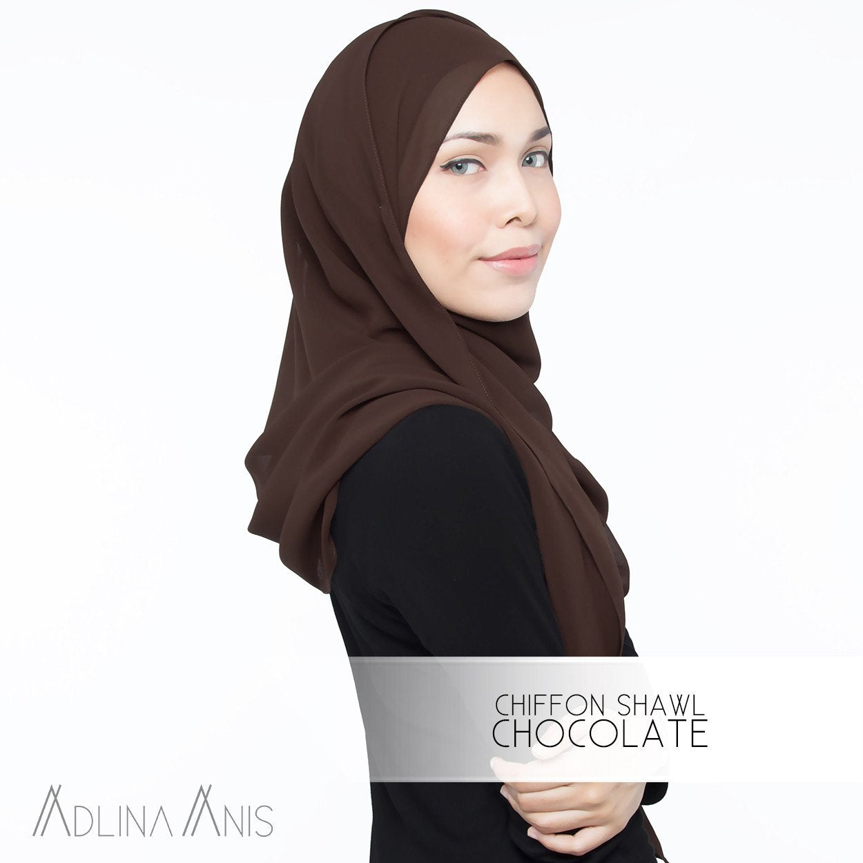 Chiffon Shawl - Chocolate - Premium Chiffon - Adlina Anis - Third Culture Boutique