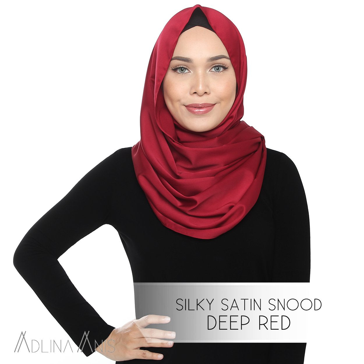 Silky Satin Snood - Deep Red - Snoods - Adlina Anis - Third Culture Boutique