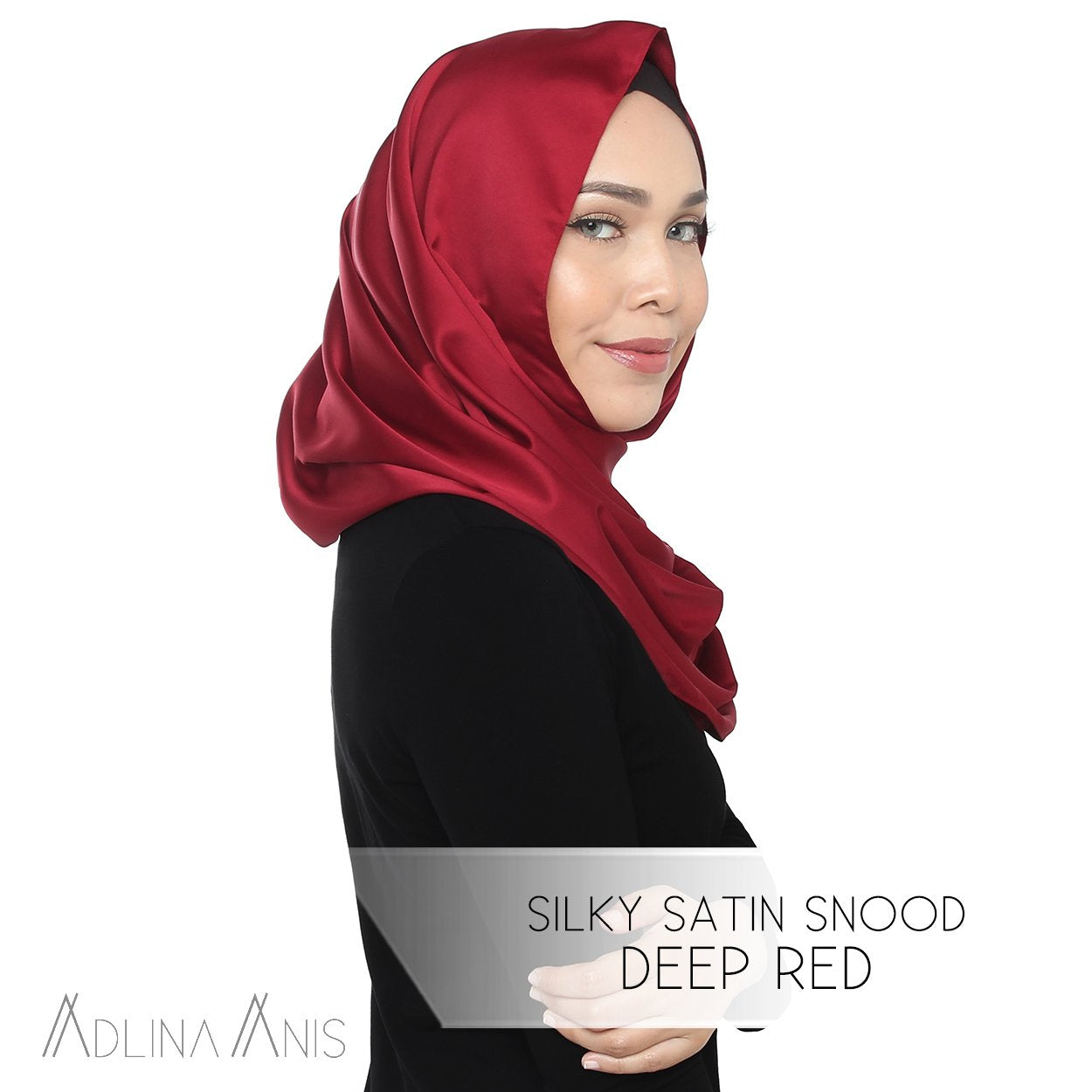 Silky Satin Snood - Deep Red - Snoods - Adlina Anis - Third Culture Boutique