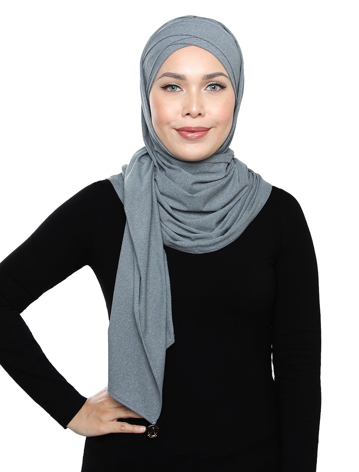 Lux Turban Soft Jersey Shawl - Denim Light Grey - Third Culture Boutique