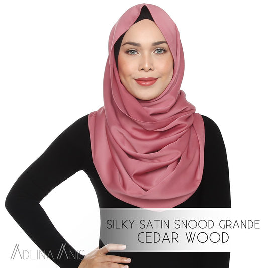 Silky Satin Snood Grande - Cedarwood - Snoods Grande - Adlina Anis - Third Culture Boutique