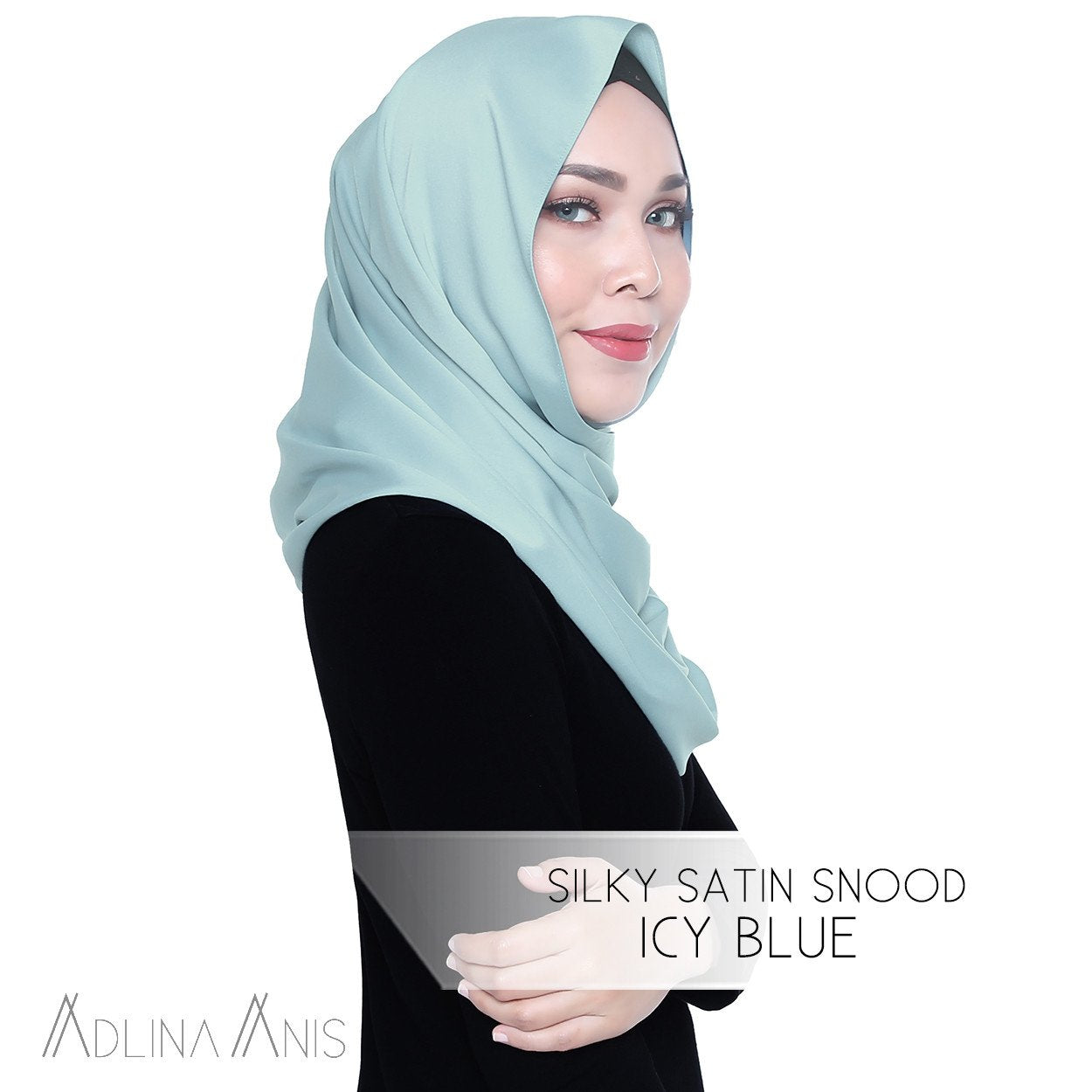 Silky Satin Snood - Icy Blue - Snoods - Adlina Anis - Third Culture Boutique