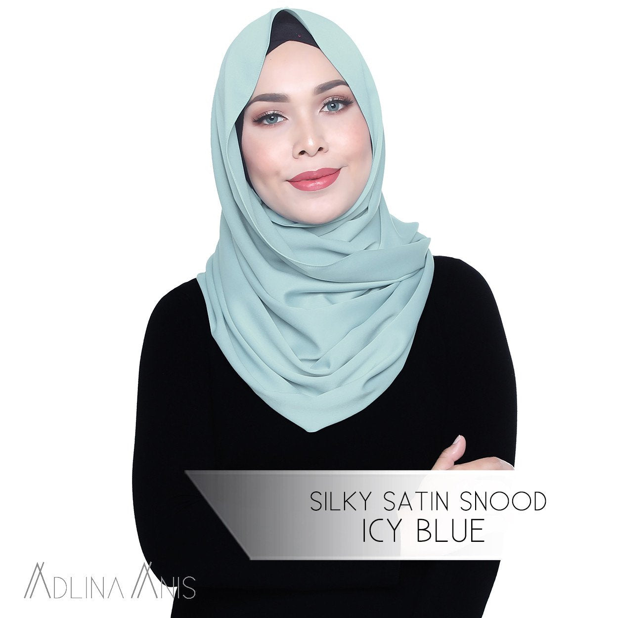 Silky Satin Snood - Icy Blue - Snoods - Adlina Anis - Third Culture Boutique