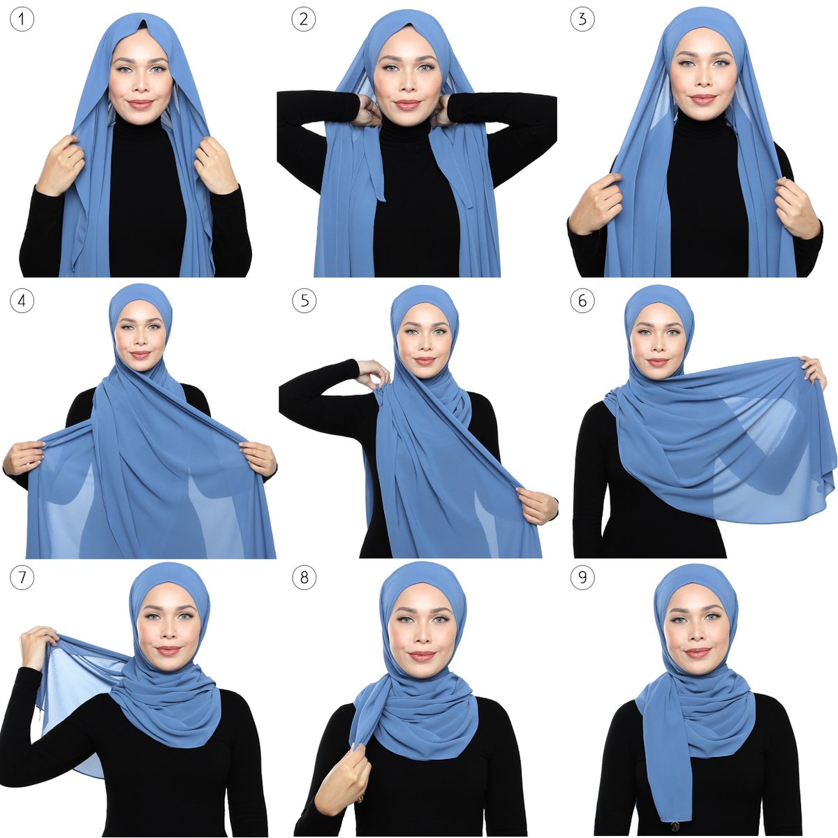 Lux Square Chiffon Shawl - Rose - Third Culture Boutique