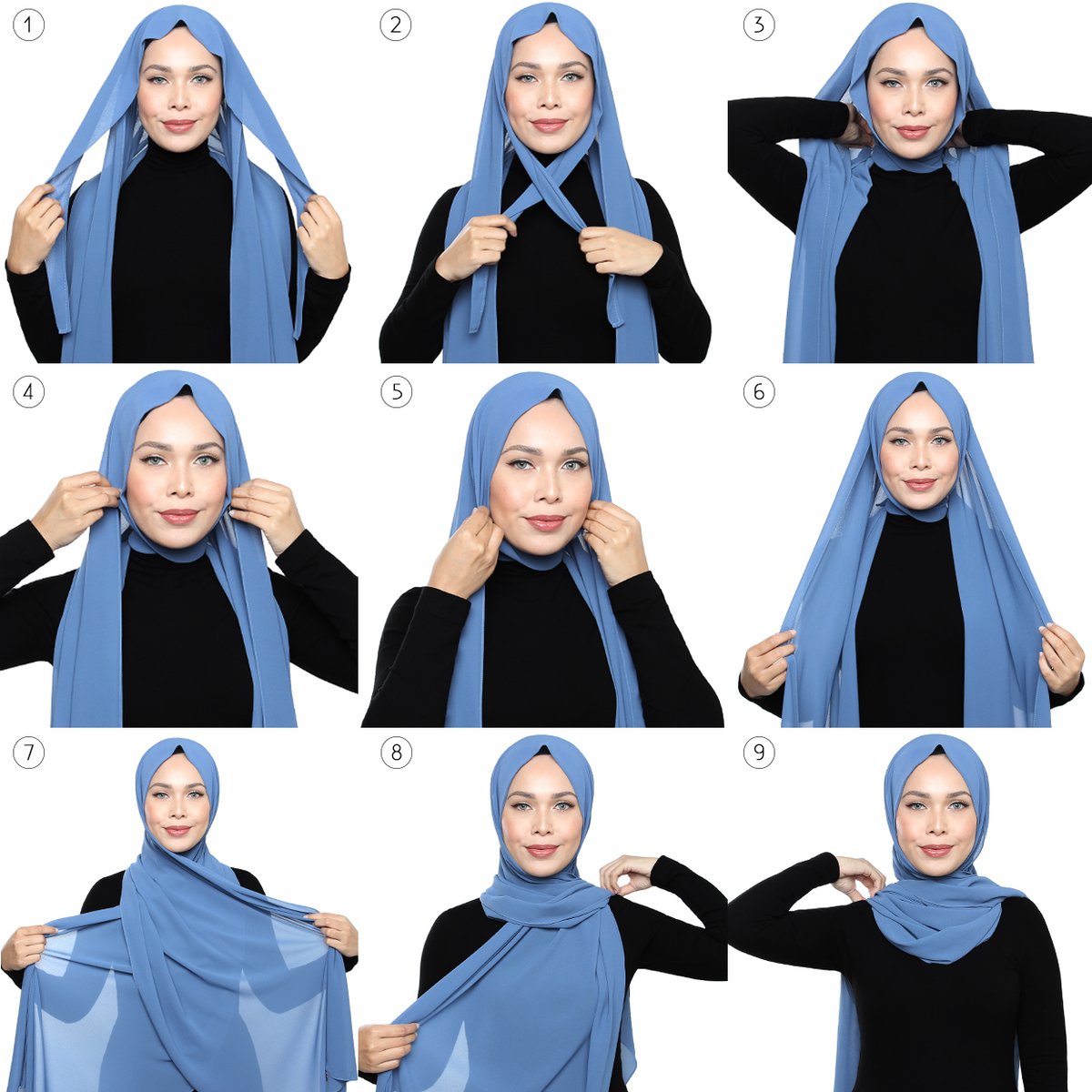 Lux Square Chiffon Shawl - Red Plum - Third Culture Boutique