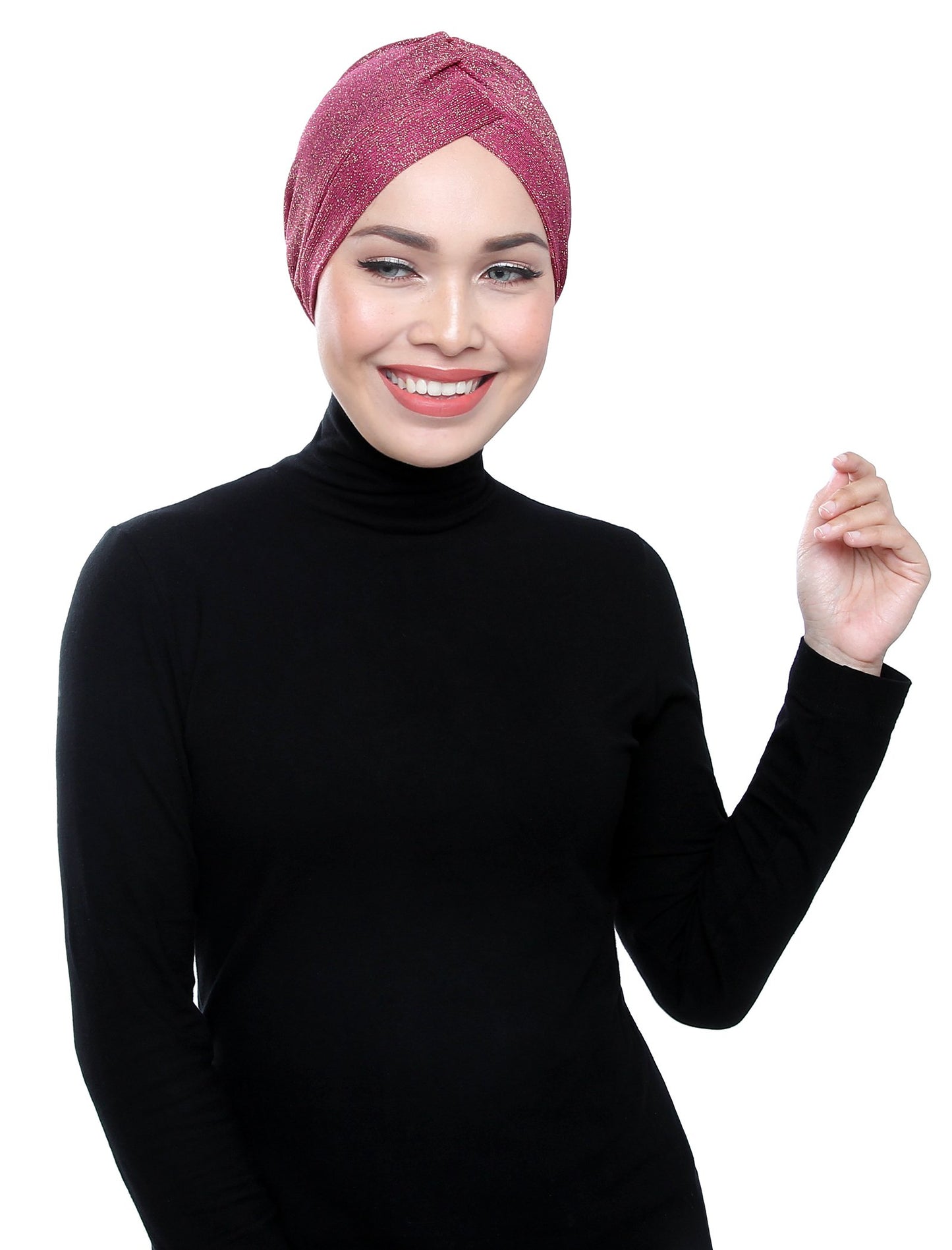 Gold Knit Turban - ROSE PINK - Third Culture Boutique