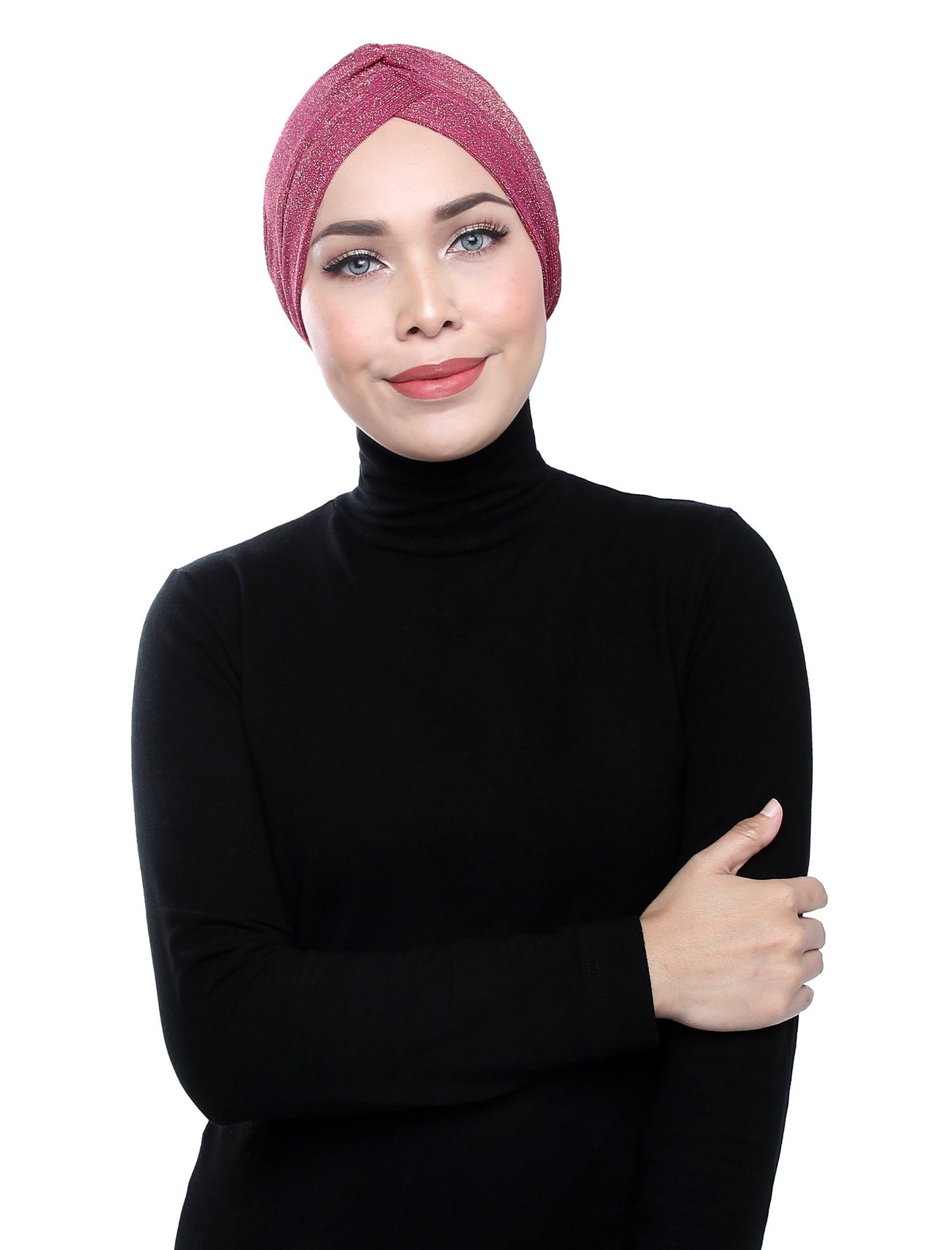 Gold Knit Turban - ROSE PINK - Third Culture Boutique