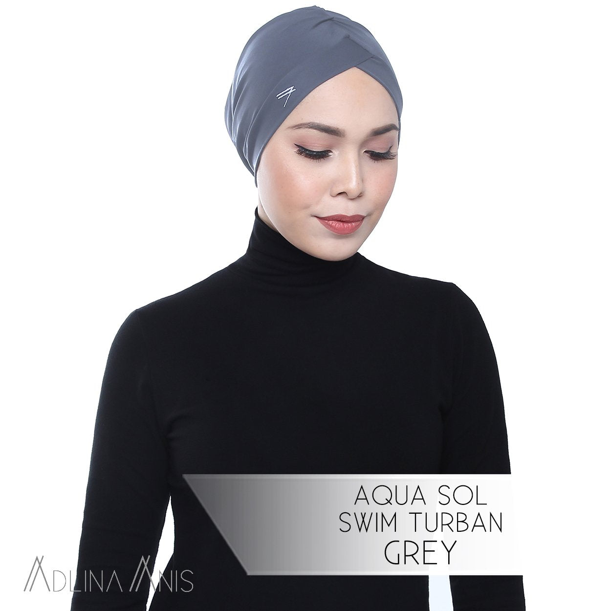 Aqua Sol Swim Turban - Grey - Swimming caps - Adlina Anis - Third Culture Boutique