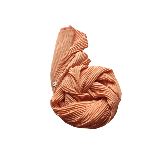 Pleated Chiffon Hijab | Coral