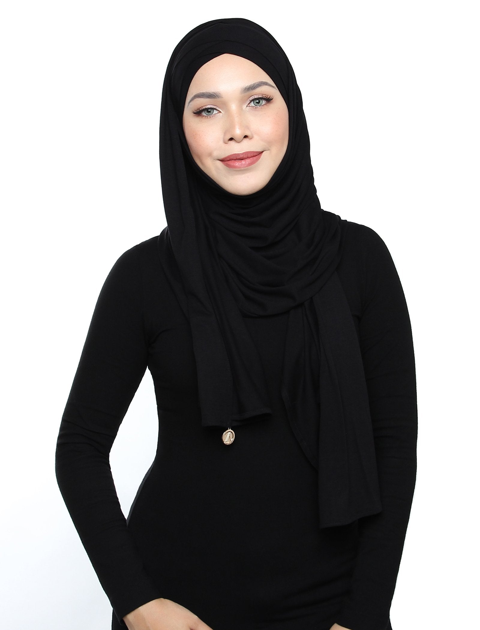 Lux Turban Jersey Shawl - Black - Third Culture Boutique