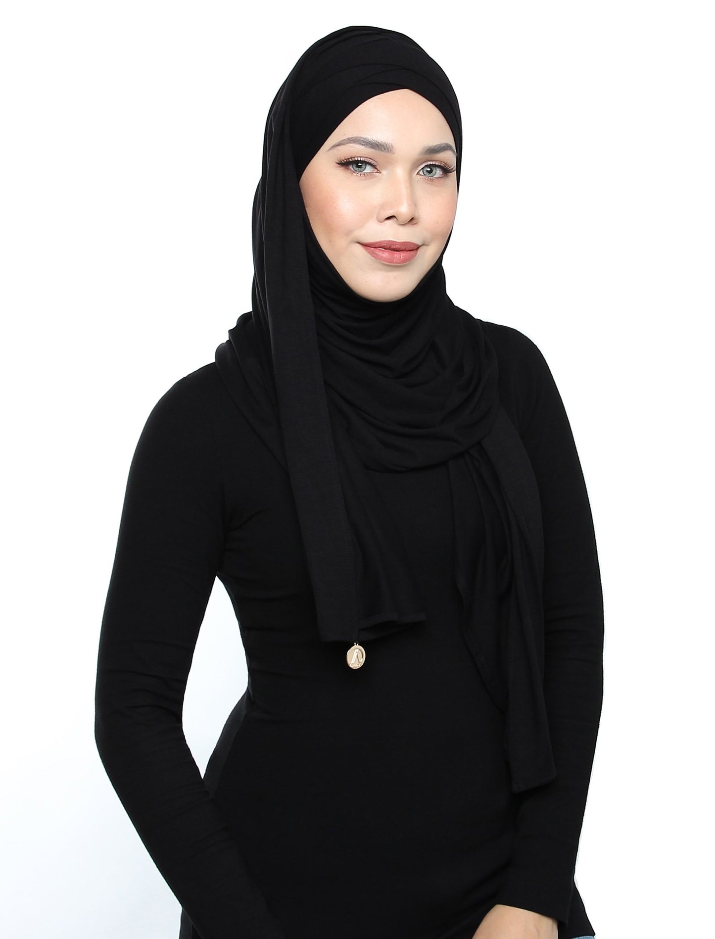 Lux Turban Jersey Shawl - Black - Third Culture Boutique