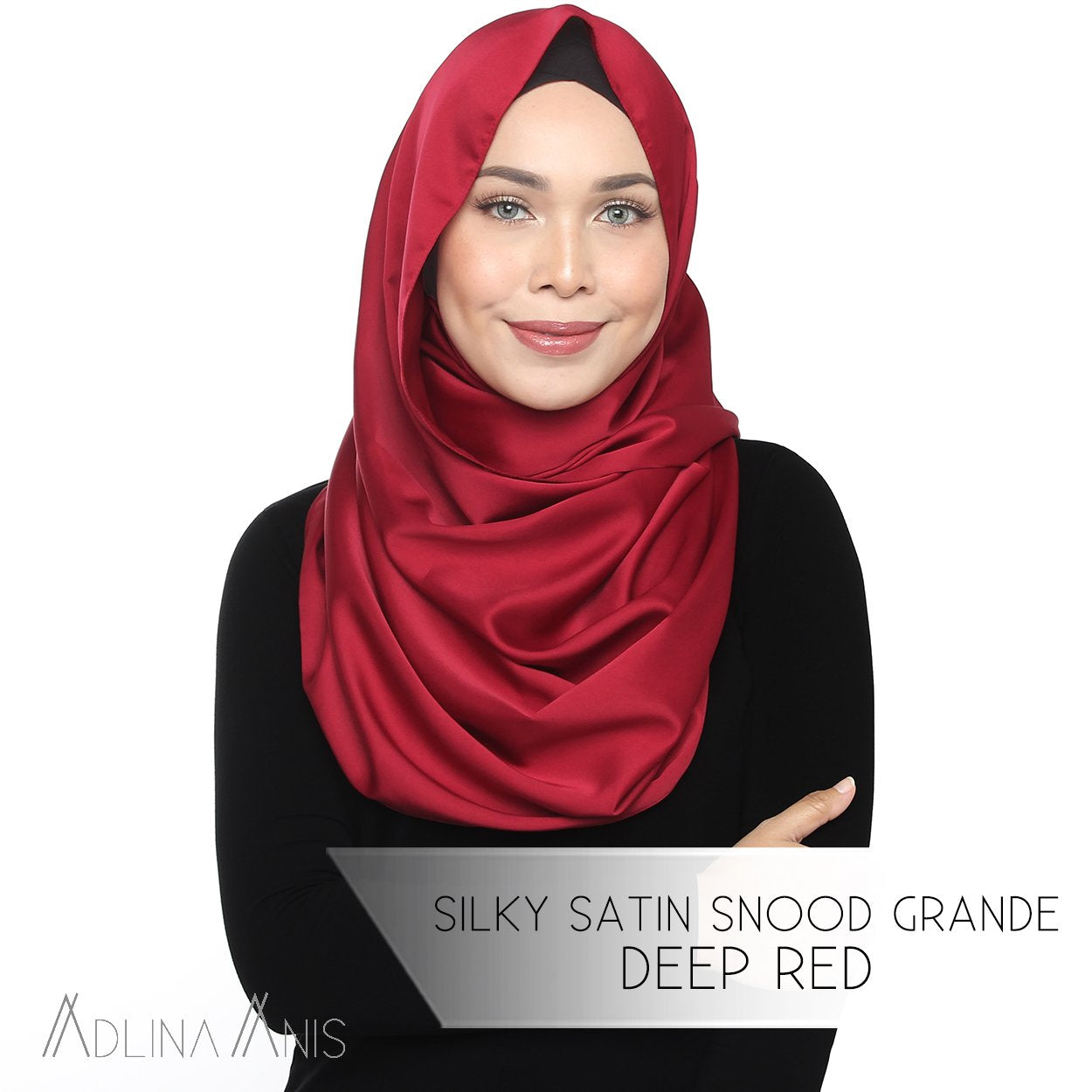 Silky Satin Snood Grande - Deep Red - Snood Grande - Adlina Anis - Third Culture Boutique