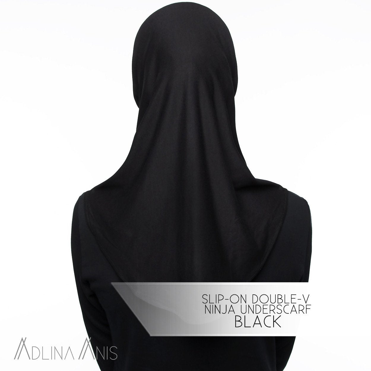 Slip-On Double-V Ninja Underscarf - Black - underscarves - Adlina Anis - Third Culture Boutique