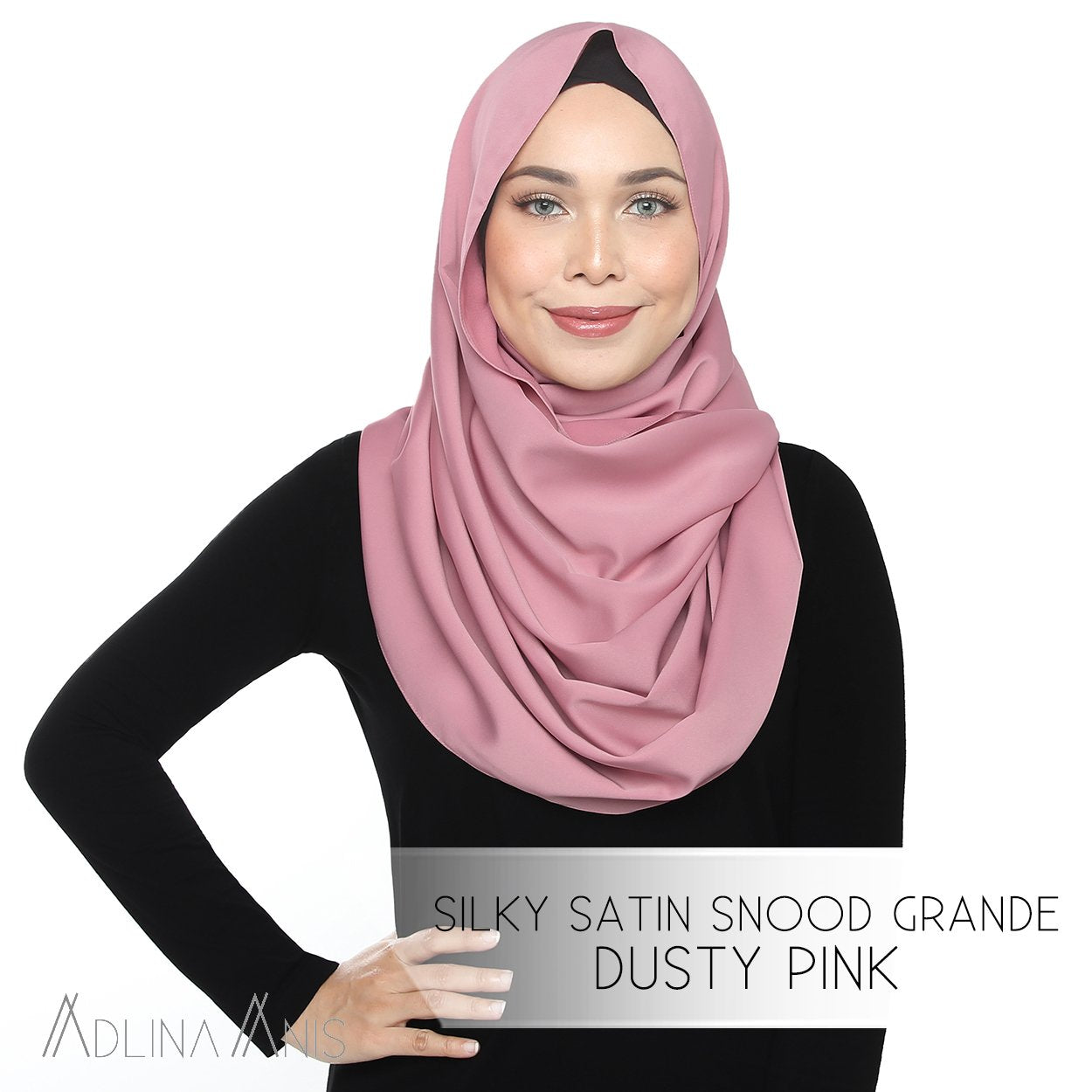 Silky Satin Snood - Dusty Pink - Snoods - Adlina Anis - Third Culture Boutique