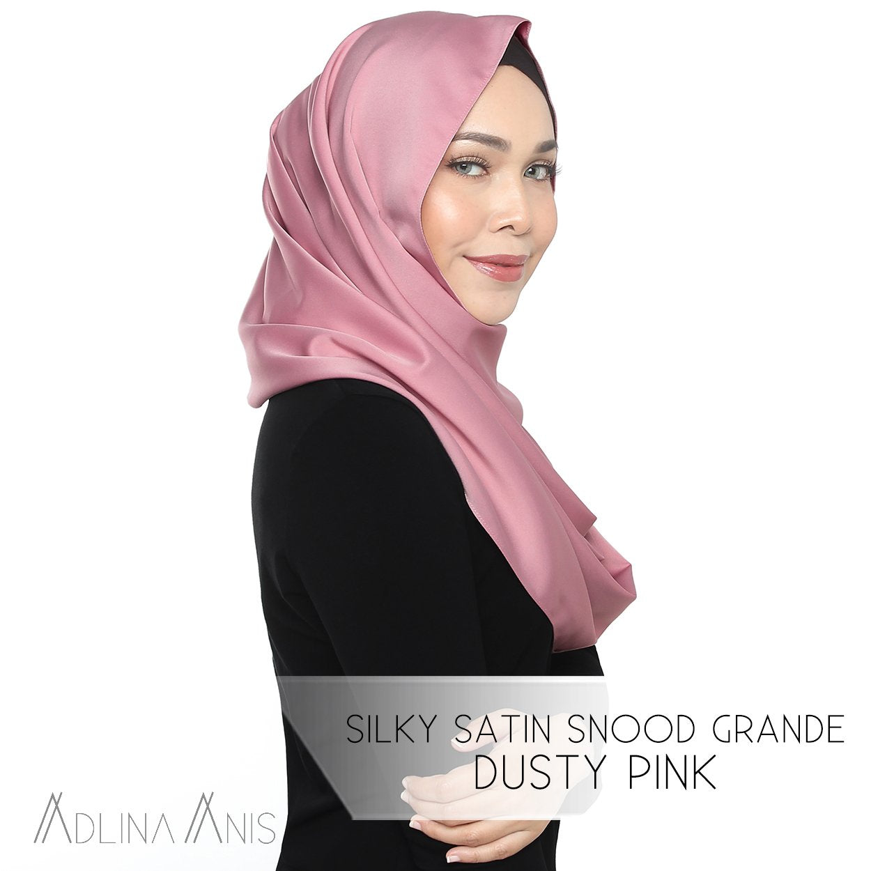 Silky Satin Snood - Dusty Pink - Snoods - Adlina Anis - Third Culture Boutique