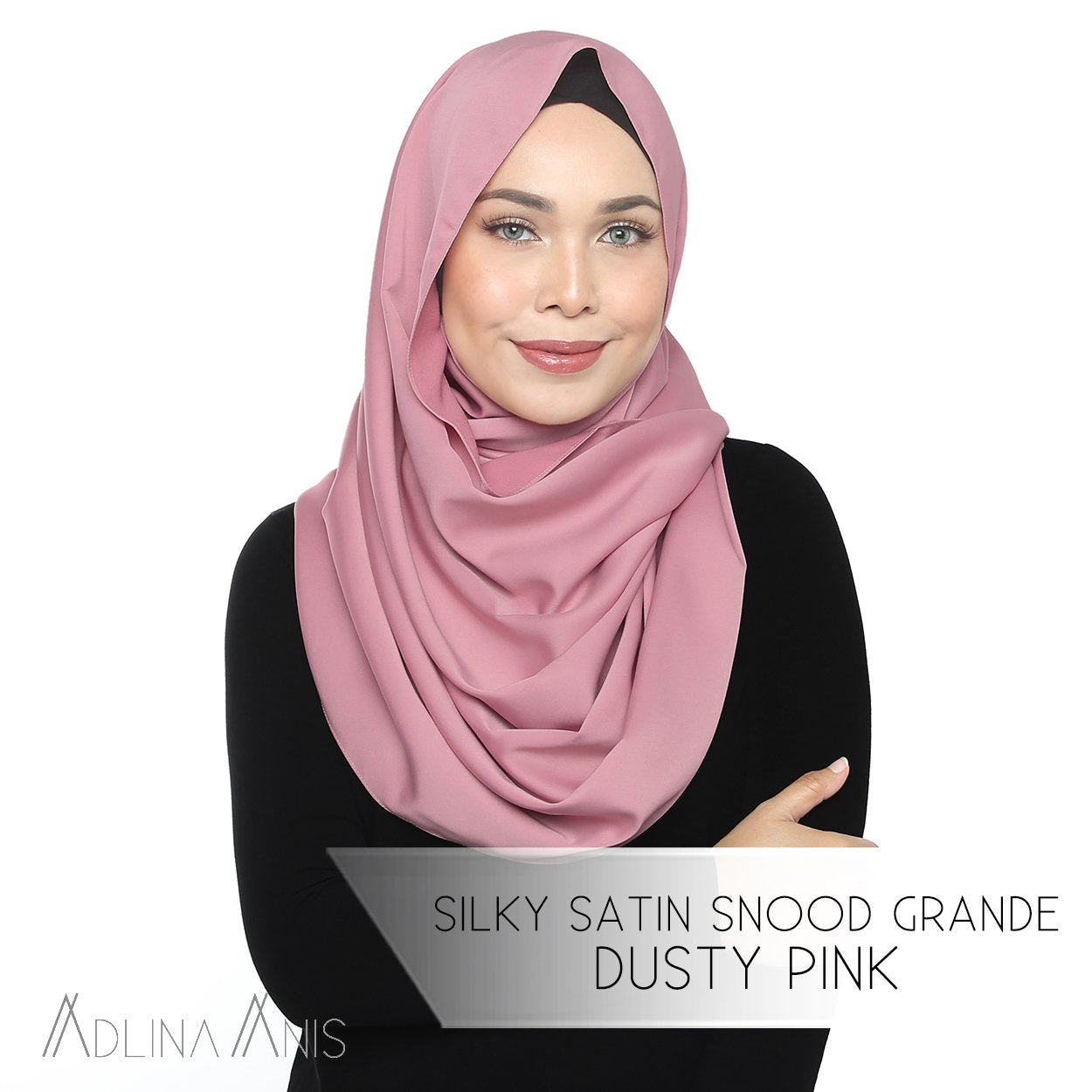 Silky Satin Snood Grande - Dusty Pink - Snoods Grande - Adlina Anis - Third Culture Boutique