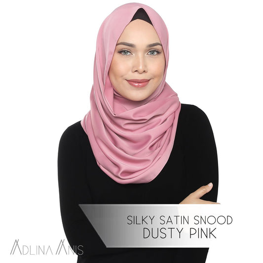 Silky Satin Snood - Dusty Pink - Snoods - Adlina Anis - Third Culture Boutique