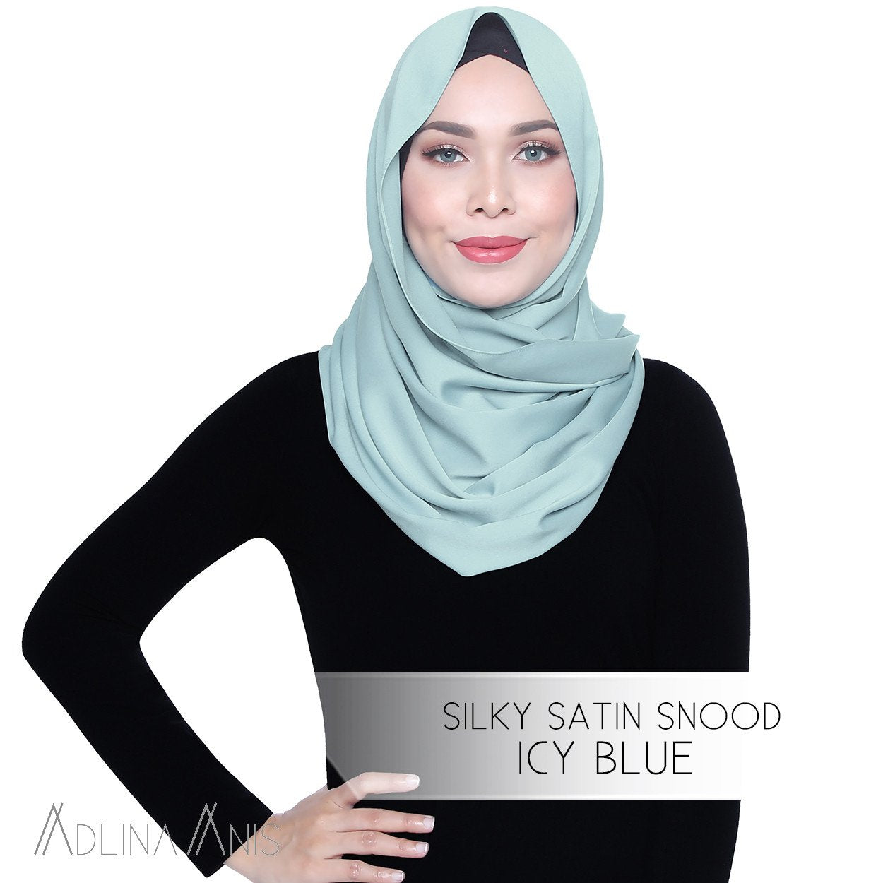Silky Satin Snood - Icy Blue - Snoods - Adlina Anis - Third Culture Boutique