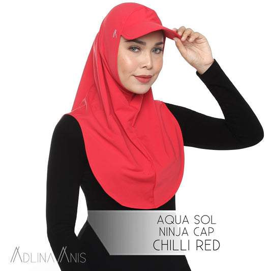 Aqua Sol Ninja Cap - Chili Red - sports - Adlina Anis - Third Culture Boutique