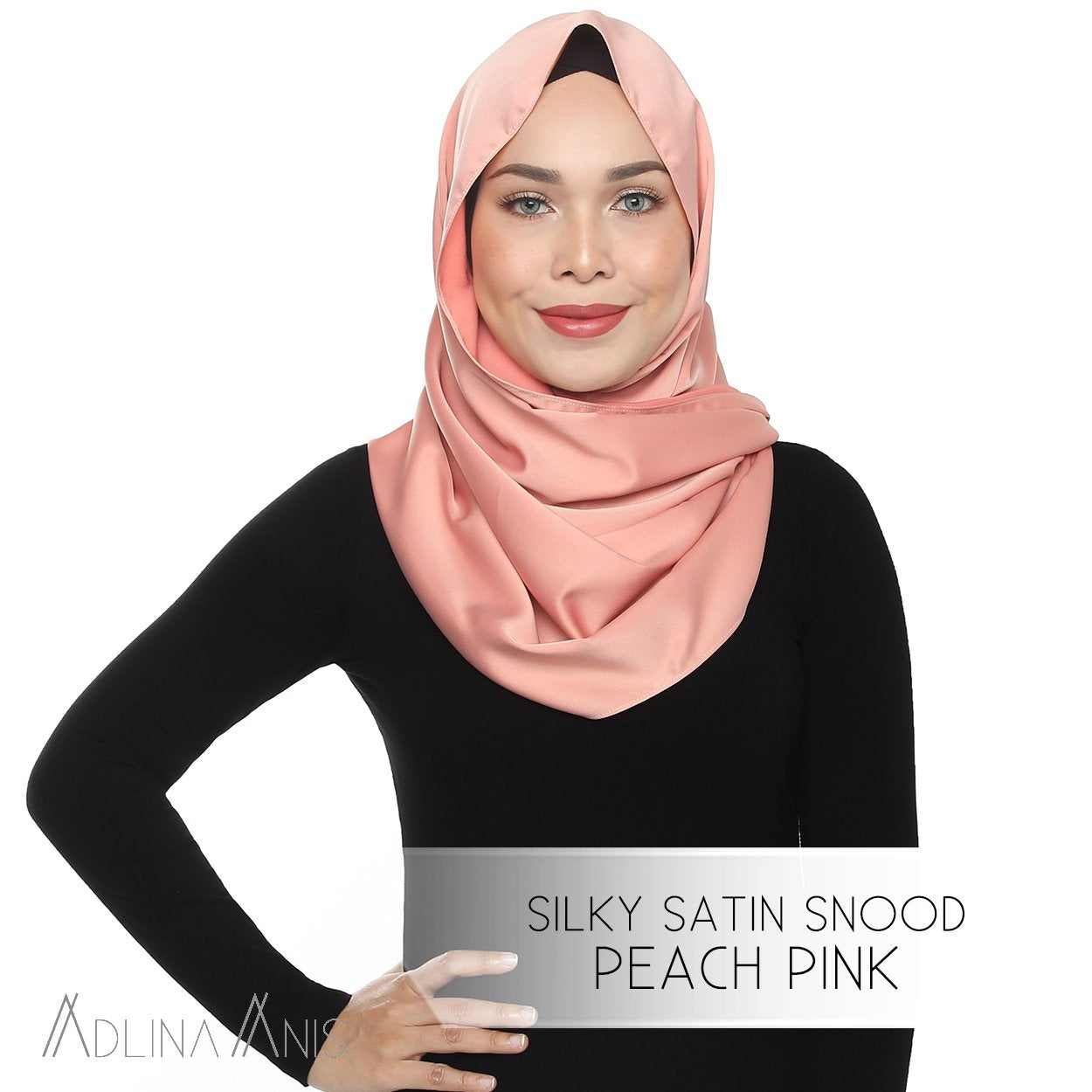 Silky Satin Snood Grande - Peach Pink - Snoods Grande - Adlina Anis - Third Culture Boutique