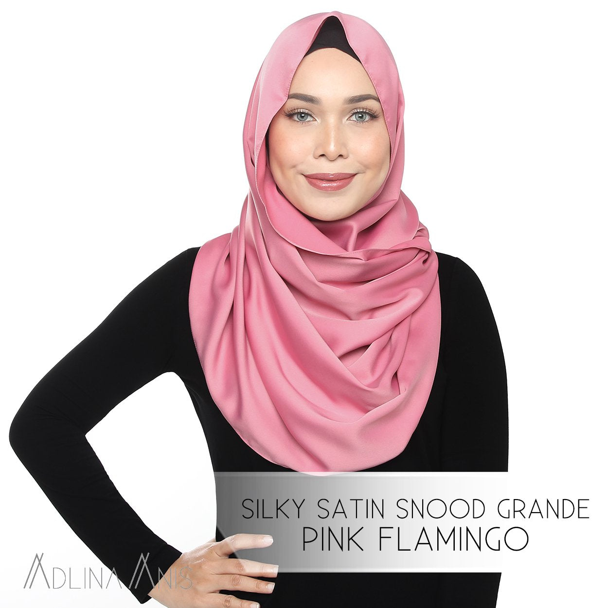Silky Satin Snood Grande - Pink Flamingo - Snoods Grande - Adlina Anis - Third Culture Boutique
