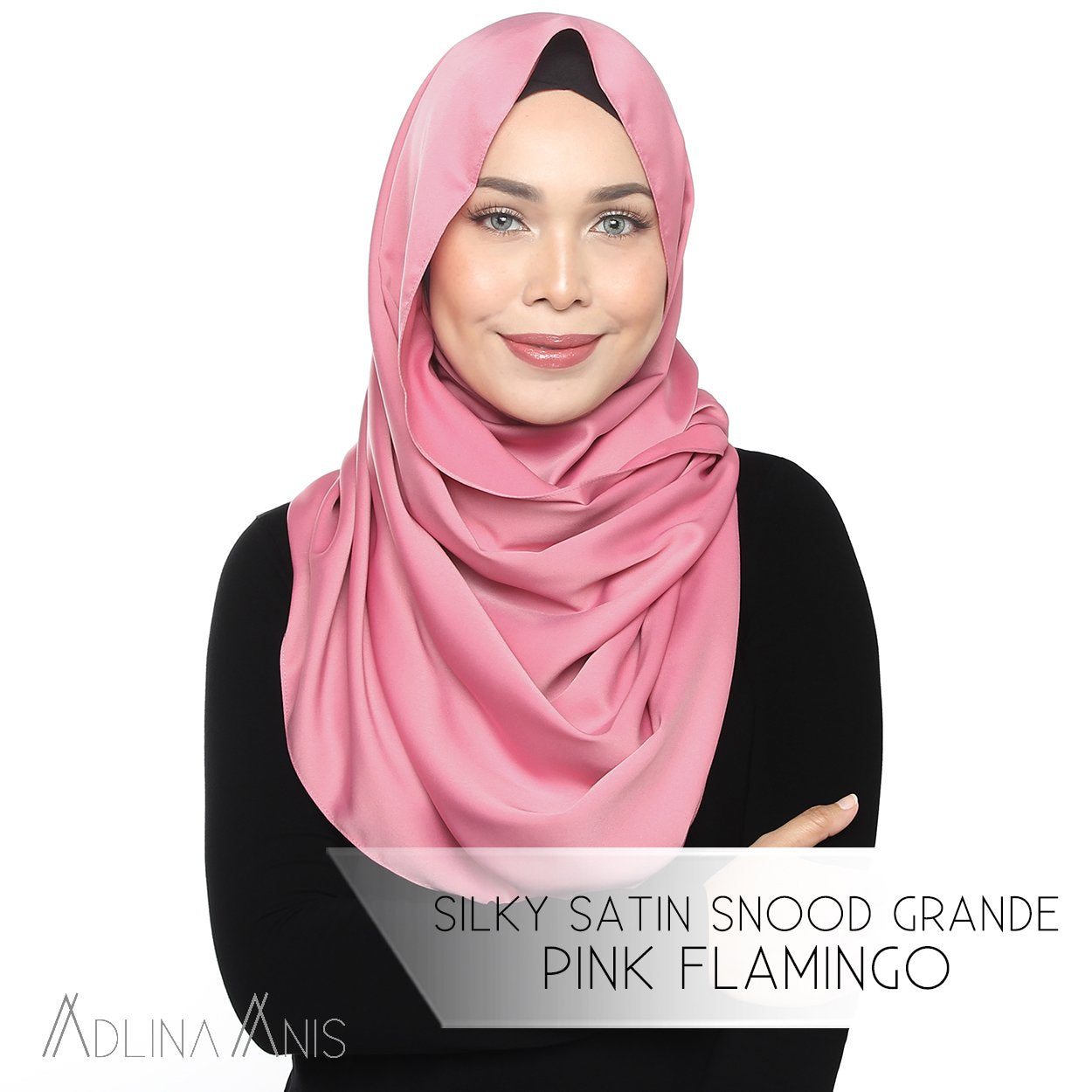 Silky Satin Snood Grande - Pink Flamingo - Snoods Grande - Adlina Anis - Third Culture Boutique