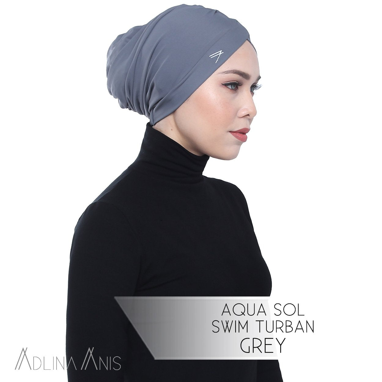 Aqua Sol Swim Turban - Grey - Swimming caps - Adlina Anis - Third Culture Boutique