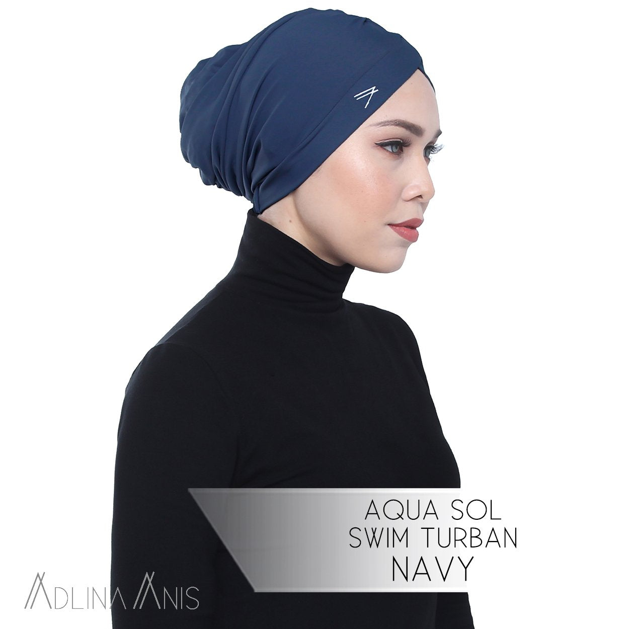 Aqua Sol Swim Turban - Navy - Swimming caps - Adlina Anis - Third Culture Boutique