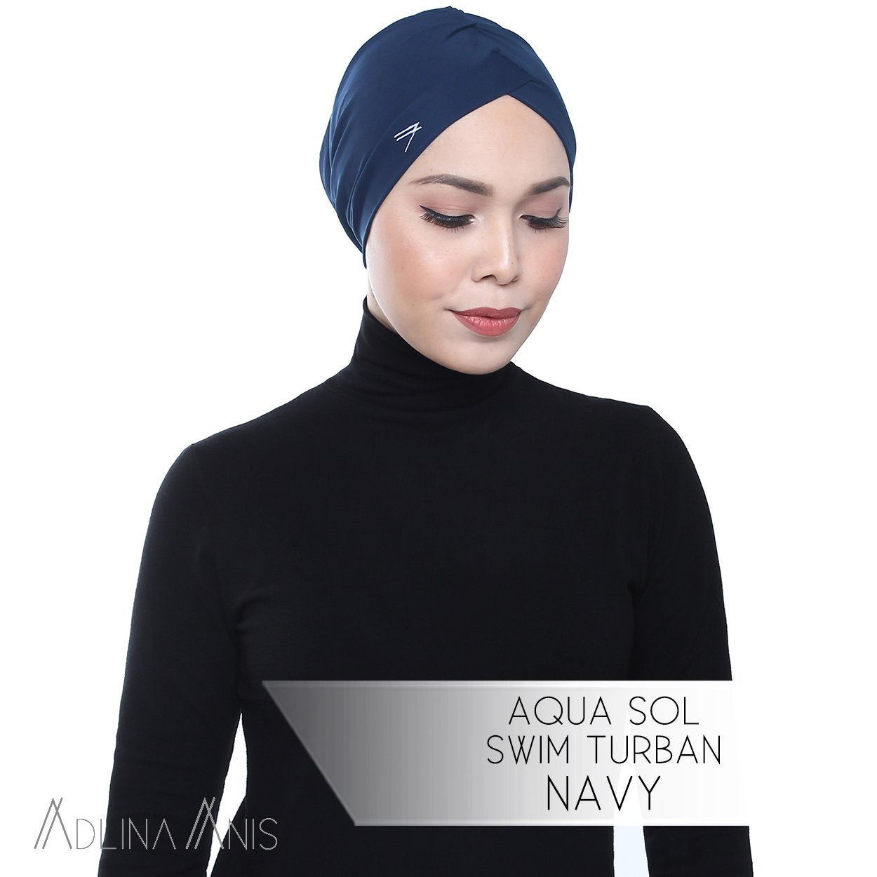 Aqua Sol Swim Turban - Navy - Swimming caps - Adlina Anis - Third Culture Boutique