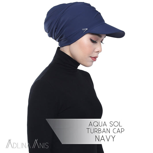 Aqua Sol Turban Cap - Navy - sports - Adlina Anis - Third Culture Boutique